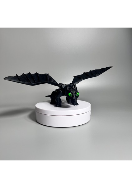 Karan Tuhafiye Dişsiz (Toothless) Ejderhanı Nasıl Eğitirsin Hareketli Figürü - 20 cm ( 1 Adet ) ( Siyah )