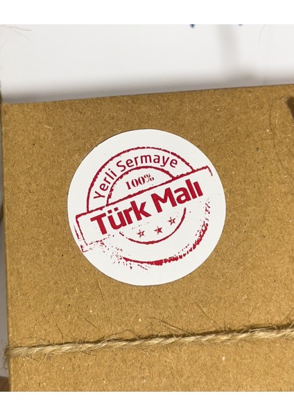 Yerli Sermaye Türk Malı Yapışkanlı Etiket 4x4 cm 106 Adet
