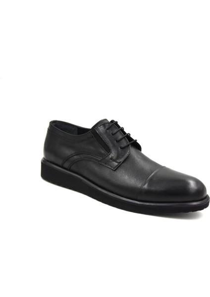 (Stilloni) Deri Eva Hafif Taban Erkek Günlük Ayakkabı Siyah
