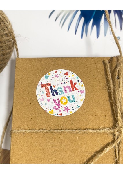 Thank You Yuvarlak Yapışkanlı Etiket Set 4x4 cm 106 Adet fiyatları