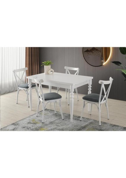 Didim Bahar Açılır Mutfak Masa Sandalye Takımı 80X120