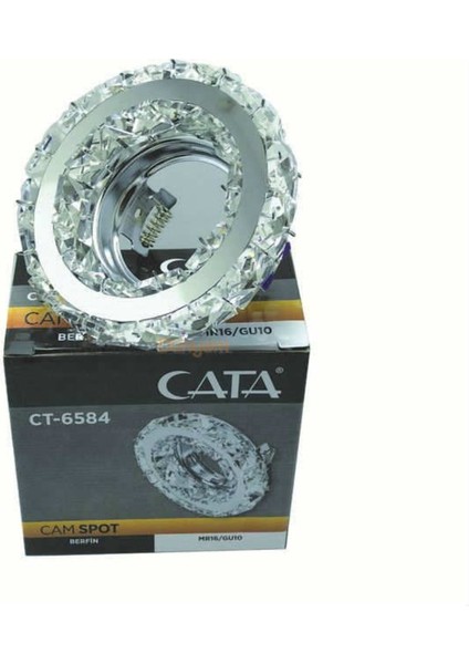 5 Adet Ct 6584 Cata Berfin Kristal Cam Spot Kasası