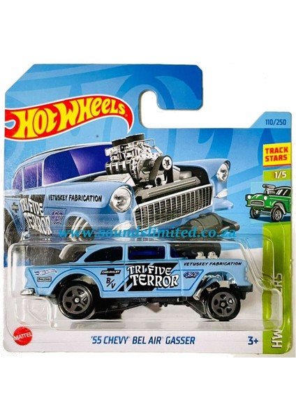 Hot Wheels ’55 Chevy Bel Air Gasser Blue 2023 #110 Short Card - HKK26