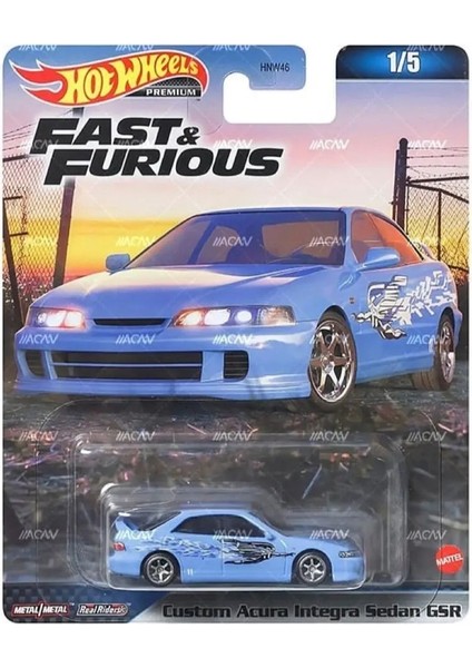Mattel Premium Fast And Furious Acura Integra Sedan Gsr Hızlı ve Öfkeli Oyuncak Araba Te
