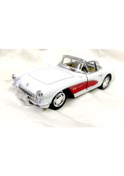 1957 Chevrolet Corvette 1/34 Beyaz Model Araba