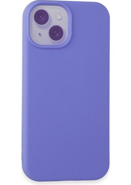 iPhone 15 Kılıf Yumuşak Silikon Kılıf - Lila