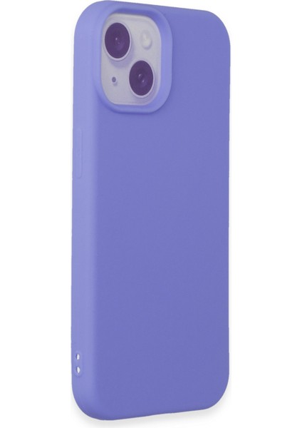 iPhone 15 Kılıf Yumuşak Silikon Kılıf - Lila
