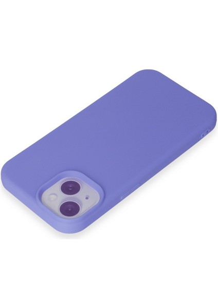 iPhone 15 Kılıf Yumuşak Silikon Kılıf - Lila