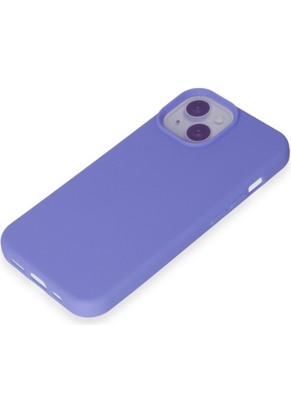 iPhone 15 Kılıf Yumuşak Silikon Kılıf - Lila