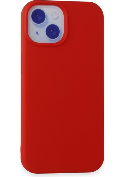 iPhone 15 Kılıf Yumuşak Silikon Kılıf - Kırmızı