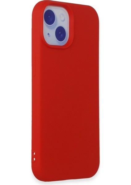 iPhone 15 Kılıf Yumuşak Silikon Kılıf - Kırmızı