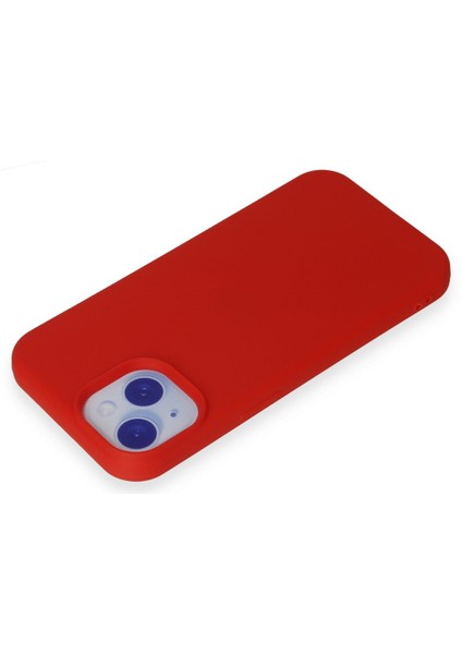 iPhone 15 Kılıf Yumuşak Silikon Kılıf - Kırmızı