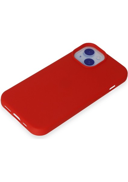iPhone 15 Kılıf Yumuşak Silikon Kılıf - Kırmızı