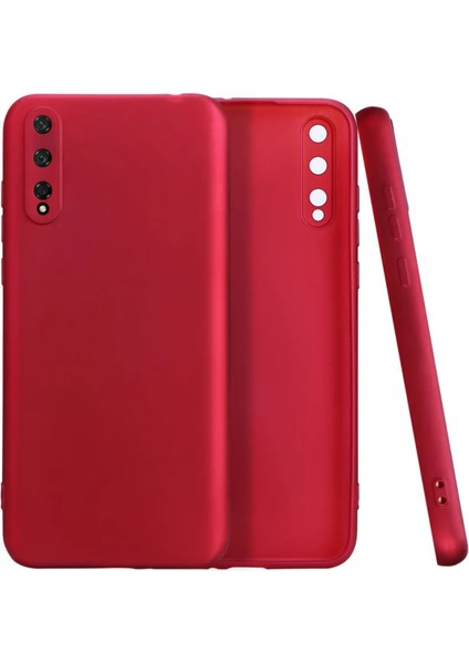 Huawei P Smart S Kılıf Yumuşak Silikon Kılıf - Bordo