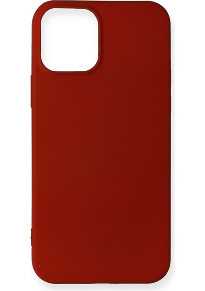 iPhone 12 Mini Kılıf Yumuşak Silikon Kılıf - Bordo