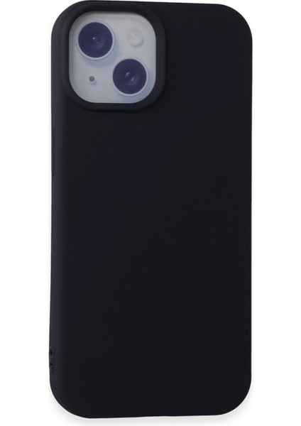 iPhone 15 Kılıf Yumuşak Silikon Kılıf - Siyah