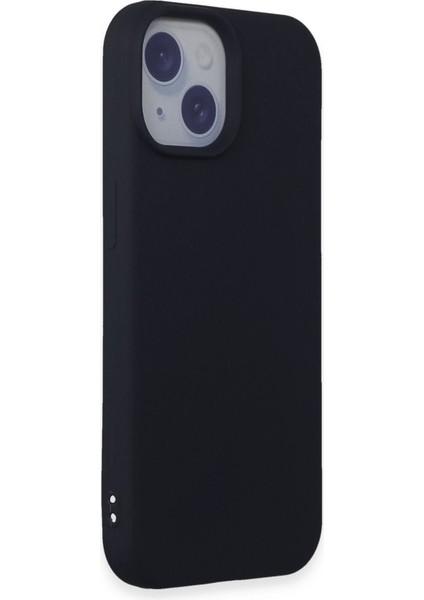 iPhone 15 Kılıf Yumuşak Silikon Kılıf - Siyah