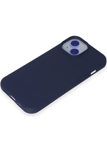 iPhone 15 Kılıf Yumuşak Silikon Kılıf - Lacivert