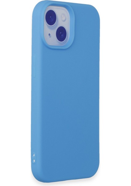 iPhone 15 Kılıf Yumuşak Silikon Kılıf - Mavi