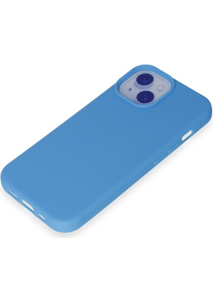 iPhone 15 Kılıf Yumuşak Silikon Kılıf - Mavi