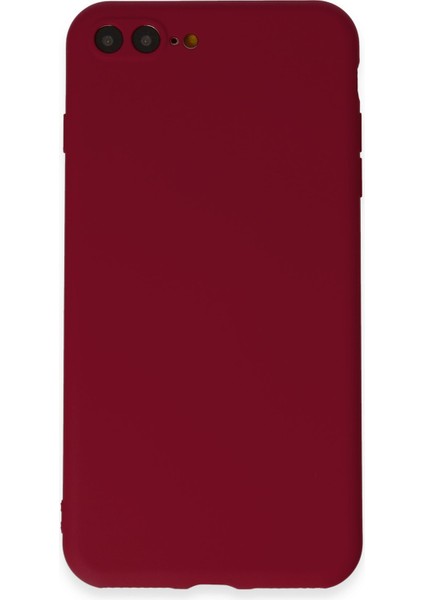 iPhone 8 Plus Kılıf Yumuşak Silikon Kılıf - Bordo