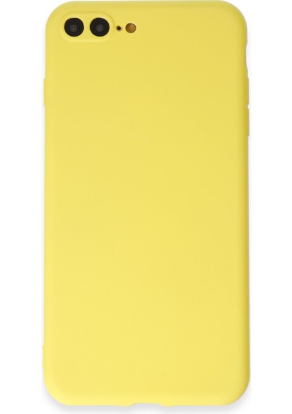 iPhone 8 Plus Kılıf Yumuşak Silikon Kılıf - Sarı