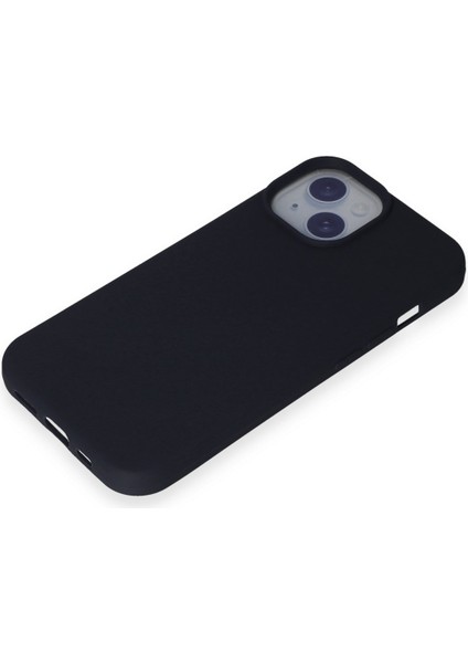 iPhone 15 Kılıf Yumuşak Silikon Kılıf - Siyah