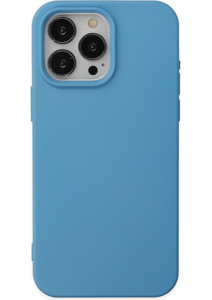iPhone 15 Pro Max Kılıf Yumuşak Silikon Kılıf - Mavi