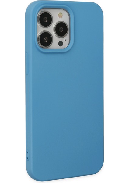 iPhone 15 Pro Max Kılıf Yumuşak Silikon Kılıf - Mavi
