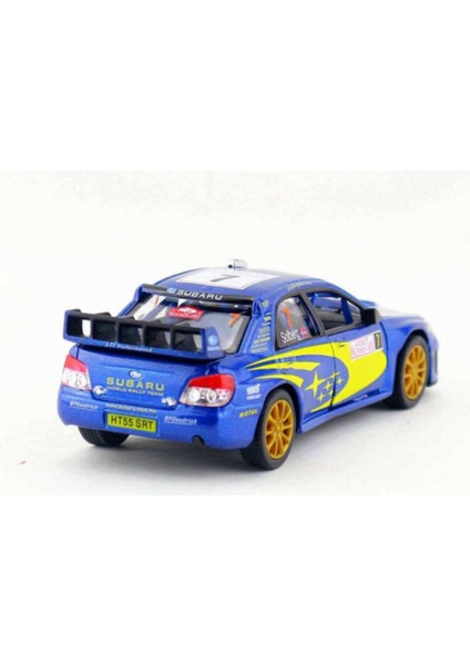 1:36 Ölçek 2007 Subaru Wrx Rally Mavi Metal Model Araba modelleri