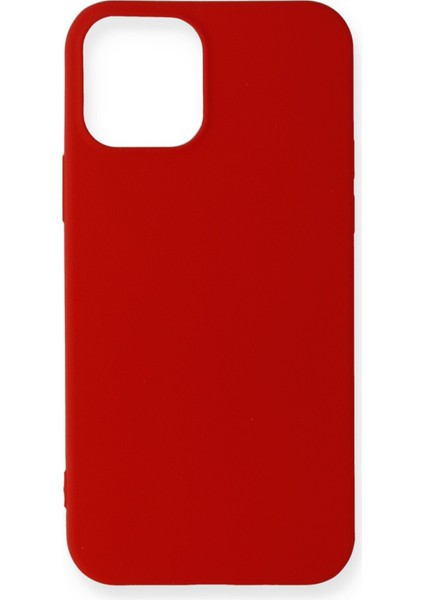 iPhone 12 Mini Kılıf Yumuşak Silikon Kılıf - Koyu Kırmızı