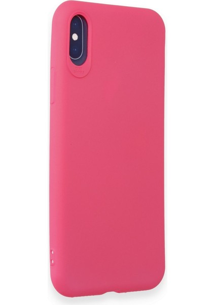 iPhone Xs Kılıf Yumuşak Silikon Kılıf - Pembe