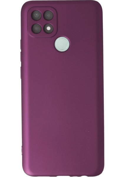 Oppo A15S Kılıf Yumuşak Silikon Kılıf - Mürdüm