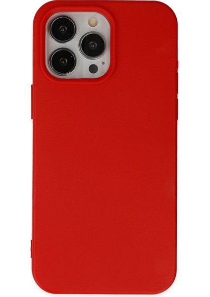iPhone 15 Pro Max Kılıf Yumuşak Silikon Kılıf - Kırmızı