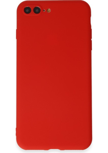 iPhone 8 Plus Kılıf Yumuşak Silikon Kılıf - Kırmızı