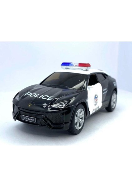 Diecast,metal Oyuncak Araba Lamborghini Urus Polis Çek Bırak 1:36 Ölçek 12 cm