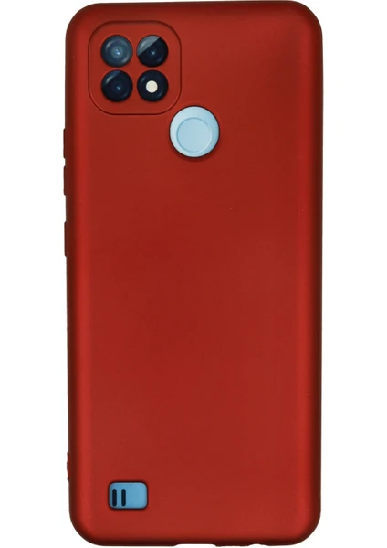 Realme C21 Kılıf Yumuşak Silikon Kılıf - Bordo