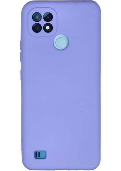 Realme C21 Kılıf Yumuşak Silikon Kılıf - Lila