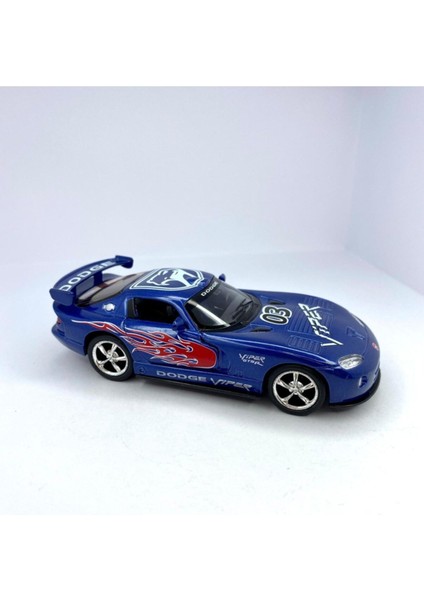 Dodge Viper Gtsr ( Alev Desenli) Çek Bırak 5inch Lisanslı Model Araç, Oyuncak Araba