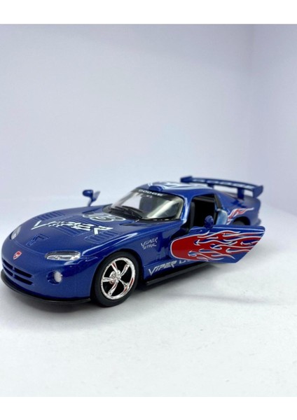 Dodge Viper Gtsr ( Alev Desenli) Çek Bırak 5inch Lisanslı Model Araç, Oyuncak Araba fiyatları