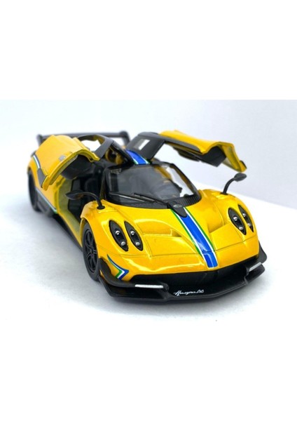 2016 Pagani Huayra Bc (Şeritli) - Çek Bırak 5inch. Lisanslı Model Araba, Oyuncak Araba 1:3 indirimleri