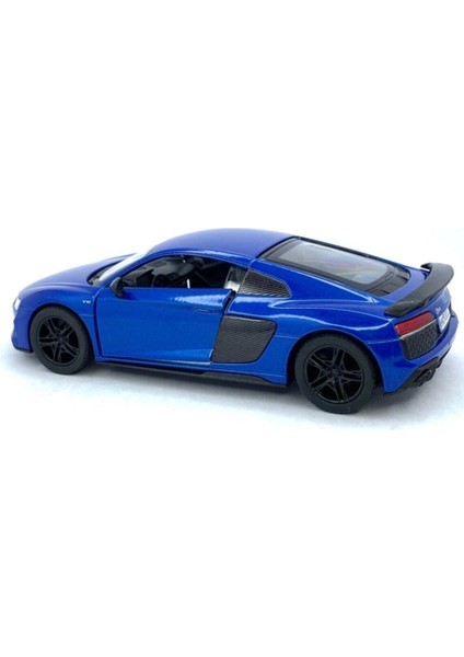 2020 Audi R8 Coupe - Çek Bırak 5inch. Lisanslı Model Araba, Oyuncak Araba 1:36 Mavi