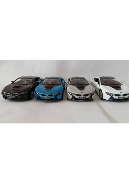 Bmw I8 - Çek Bırak 5inch. Lisanslı Model Oyuncak Araba 1:36 Gri modelleri