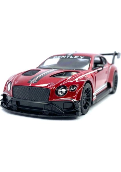 Bordo 2018 Bentley Continental Gt3 Çek Bırak 5inch. Lisanslı Model Araba Oyuncak Araba 1:3