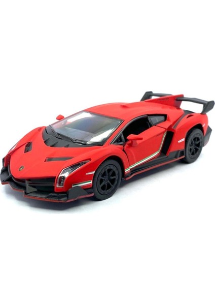 Lamborghini (Mat Renkli) Çek Bırak 5inch. Lisanslı Model Araç, Oyuncak Araba