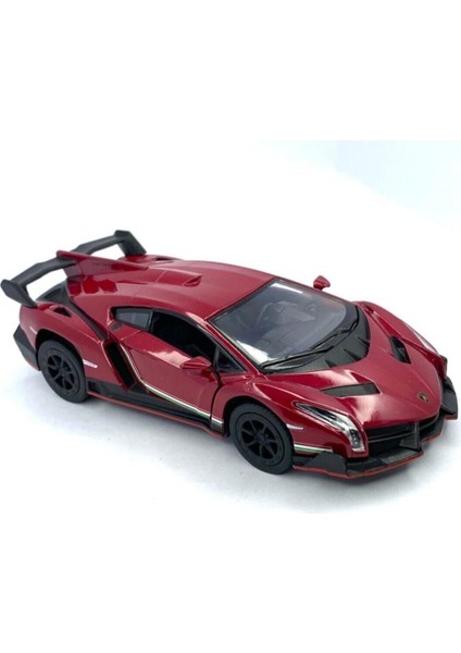 Lamborghini Veneno Çek Bırak 5inch. Lisanslı Model Araba, Oyuncak Araba 1:36