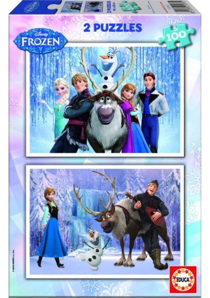 Çocuk Frozen 2X100 Parça Puzzle /