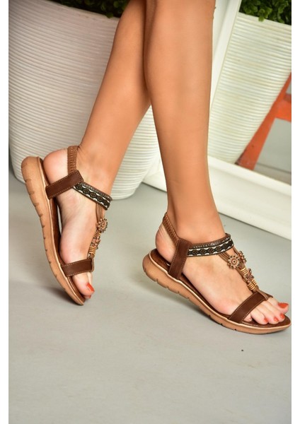 S258015209 Taba Alçak Tabanlı Kadın Sandalet modelleri
