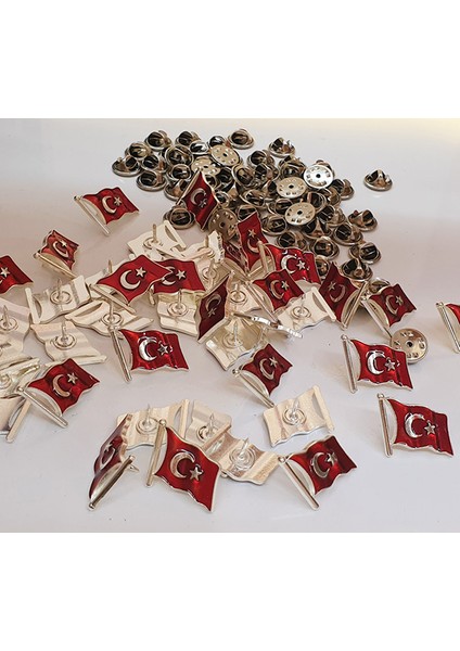 Krom Bayrak Rozet Dalgalı (30'lu)