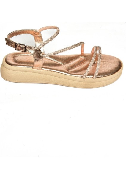 S404085109 Bronz Alçak Tabanlı Kadın Sandalet indirimleri